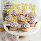 Rssta i 50th Birthday Cupcake Toppers, Gold Glitter, Vintage 1975, Paper, 24 Pack