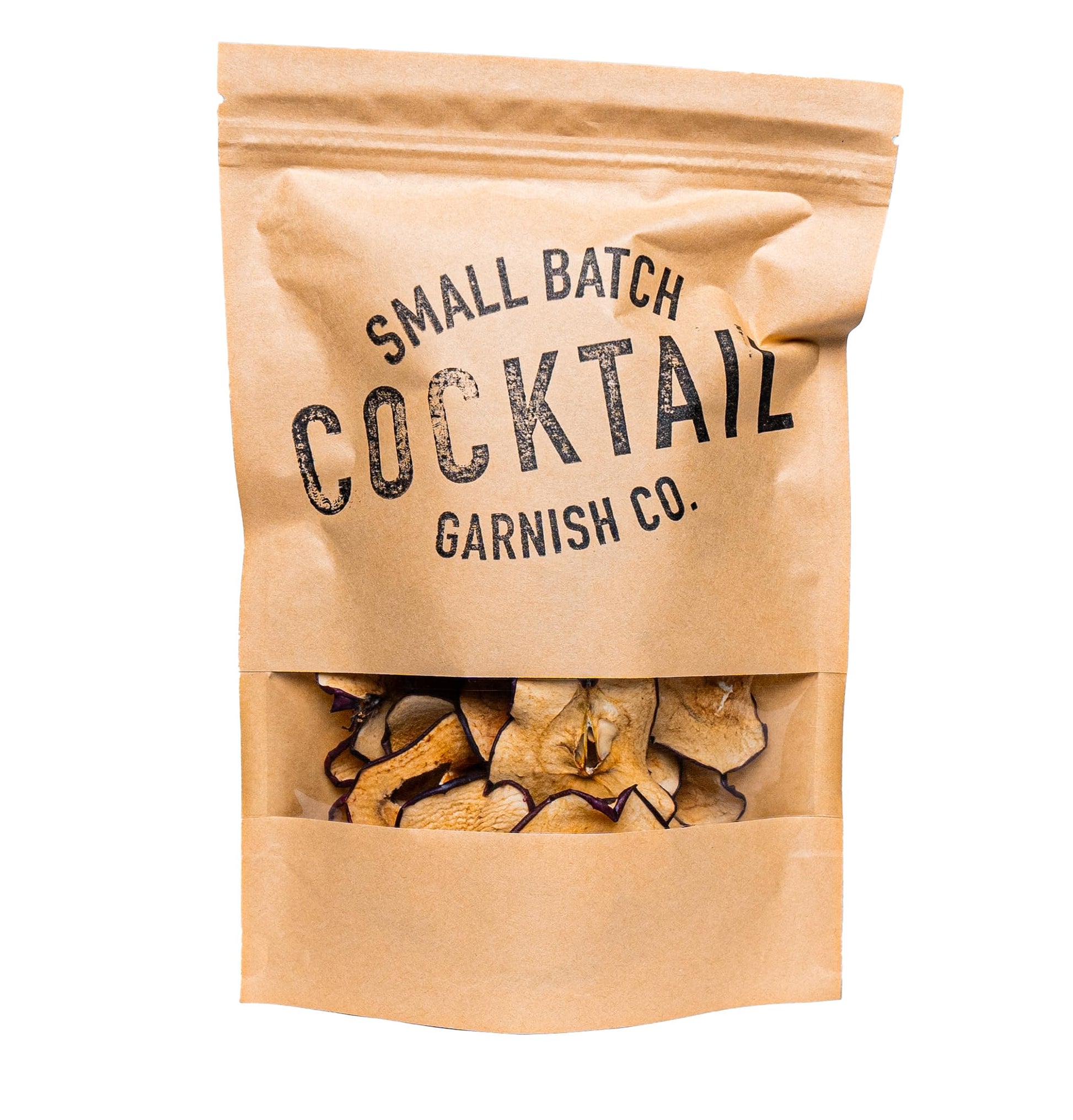Small Batch Cocktail Garnish Co. Dehydrated Red Apple Slices, 2oz, Non-Altered Dried Fruit, 30+ Slices