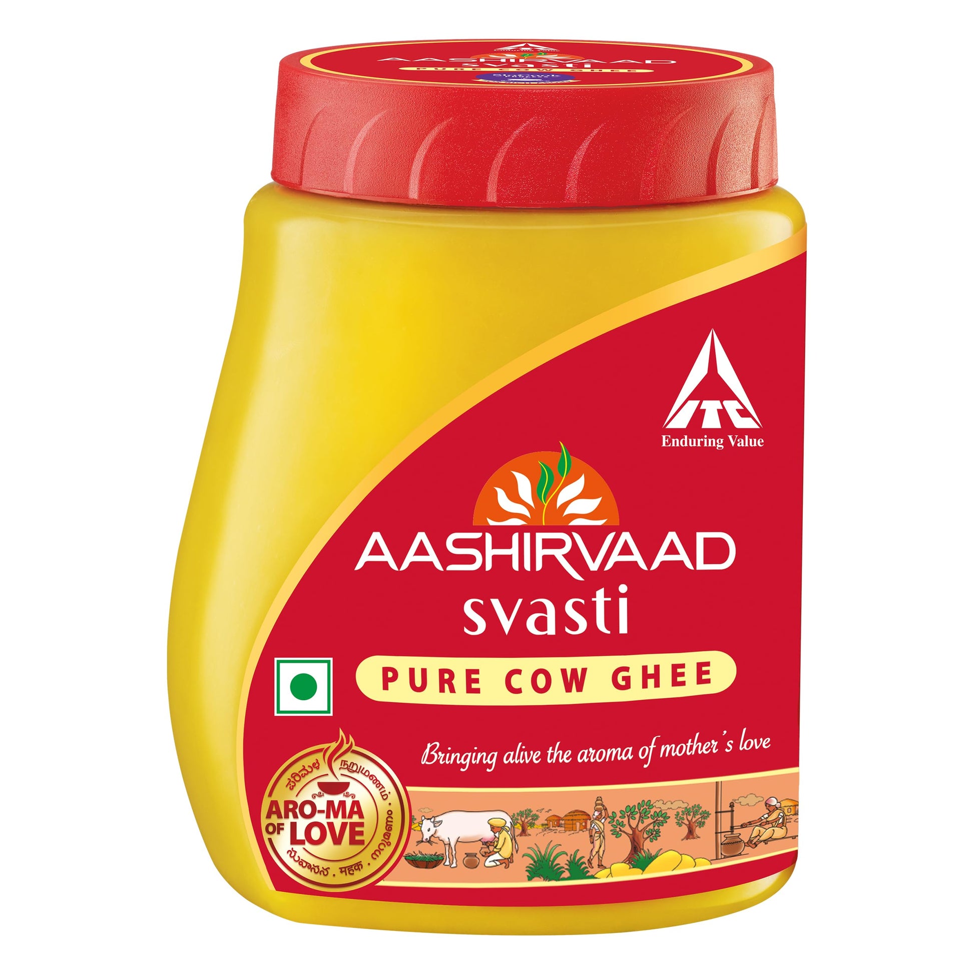 Aashirvaad Svasti Pure Cow Ghee  Pet Pack 1L  Desi Ghee With Rich Aroma