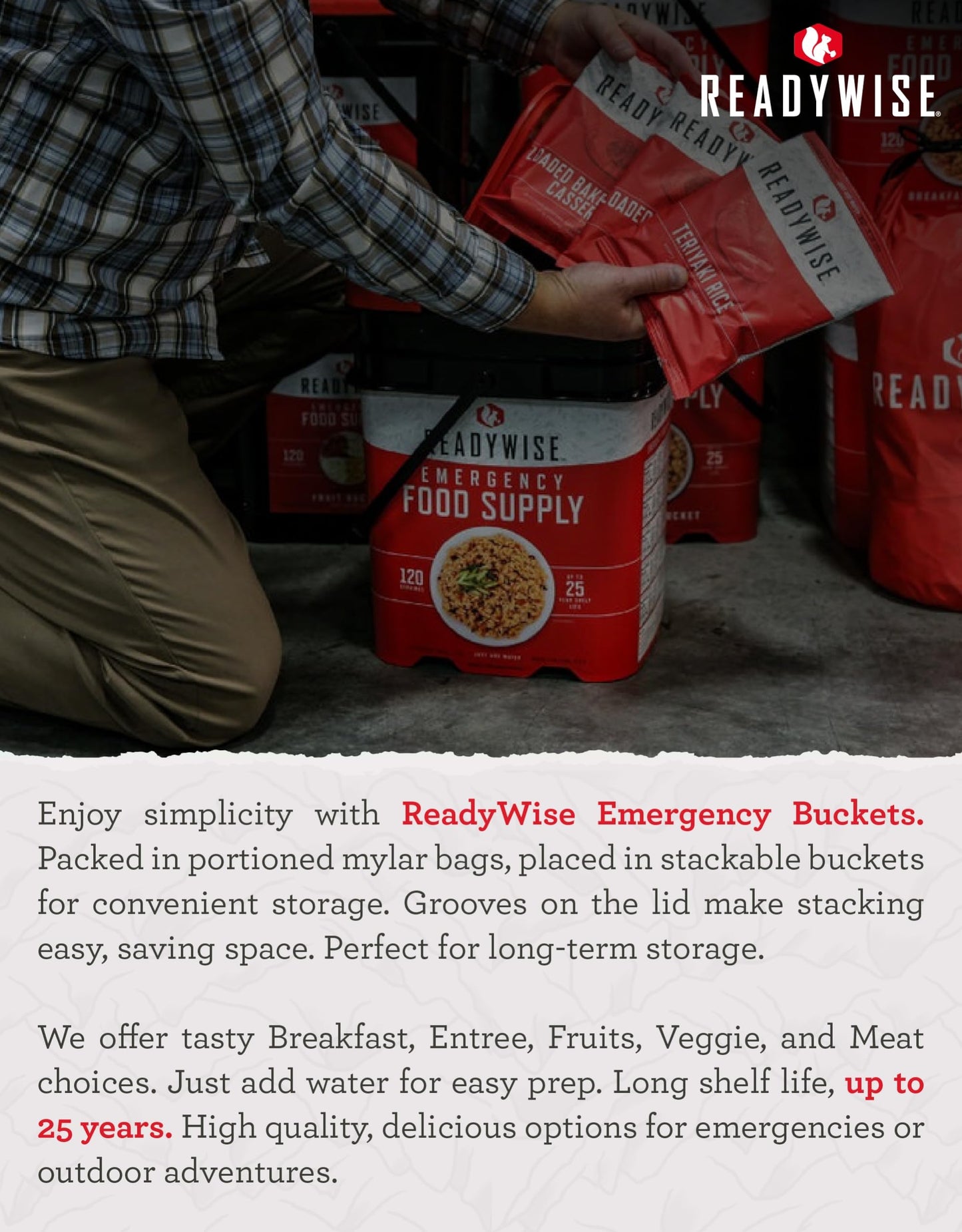 Readywise Emergency Food Supply - 4320 Servings, 36 Buckets, Freeze Dried & Dehydrated Package Of Long Term Meals, Survival Kit For Camping, Prepper Food Storage Supplies, Up To 25 Year Shelf Life