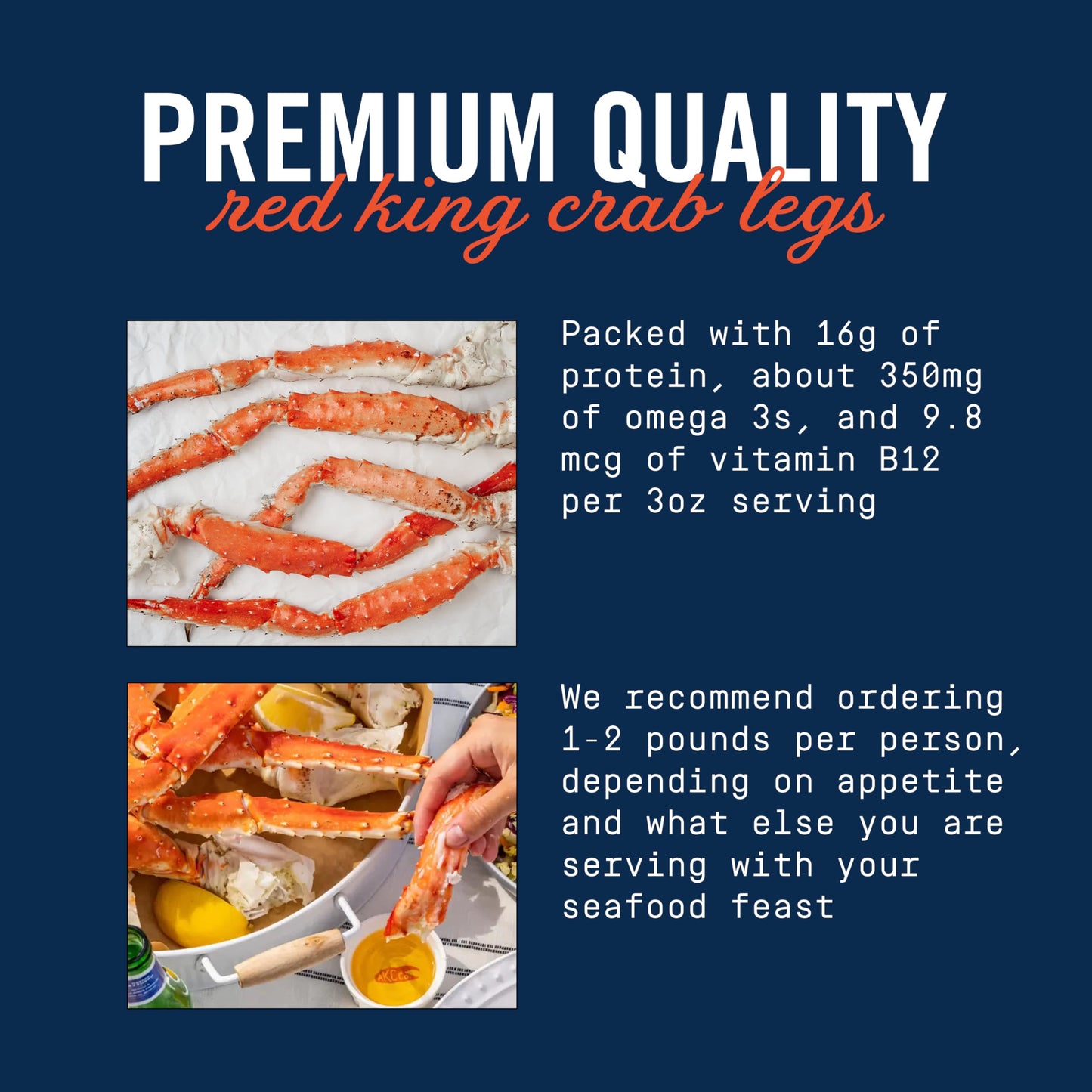 ALASKAN KING CRAB CO.: Red King Crab Legs  XXL  6lbs (About 6 Legs) Wild Caught  Pre-Cooked Flash Frozen Seafood Meat  Rich Flavor and Natural Sweetness with Firm Tender Texture  Steam  Grill or Broil