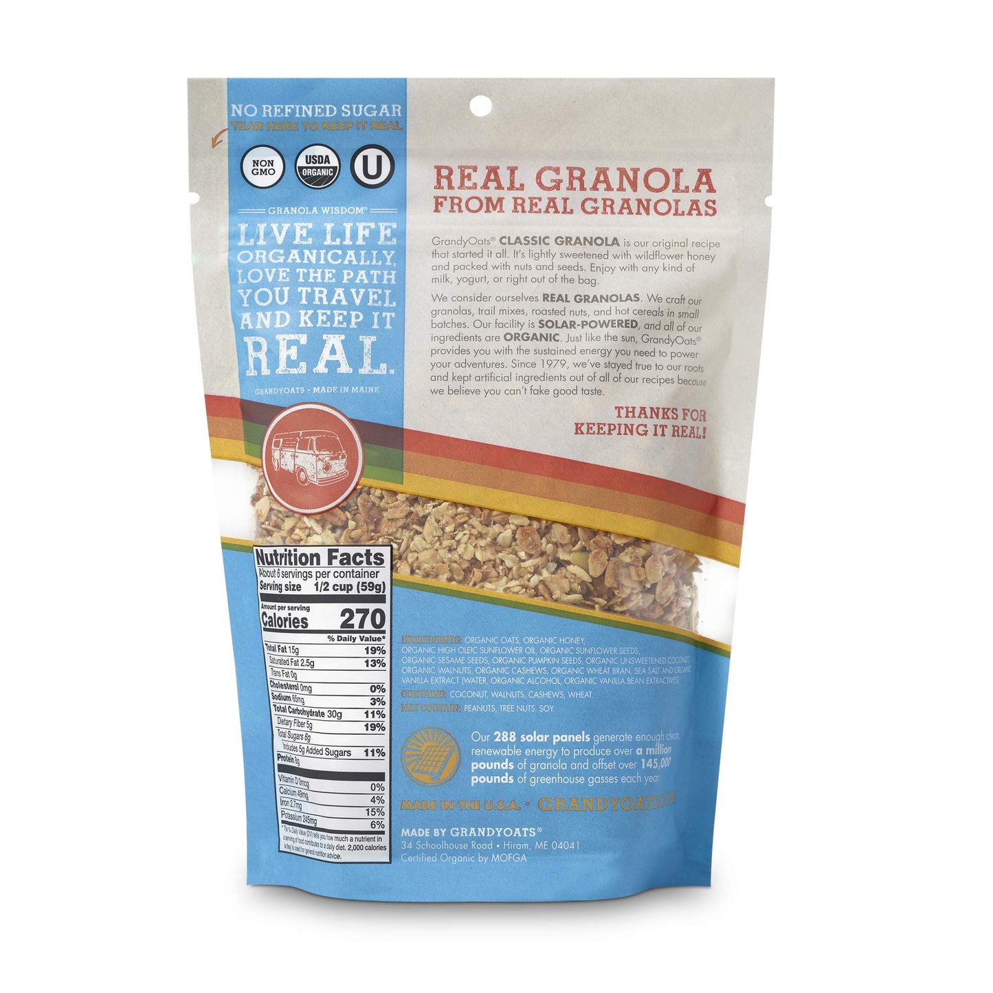 Grandy Oats Granola - Classic - Case Of 6 - 12 Oz.