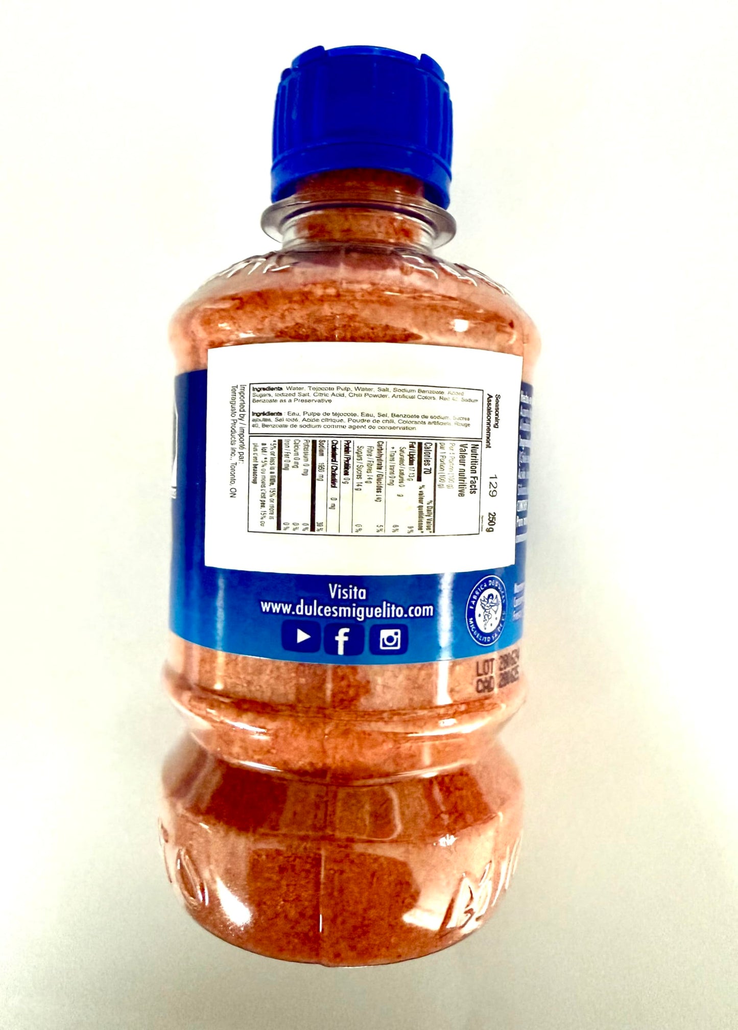 Miguelito El Original Mexican Candy Chili Powder 3 Bottles 250g (8.8oz) Each