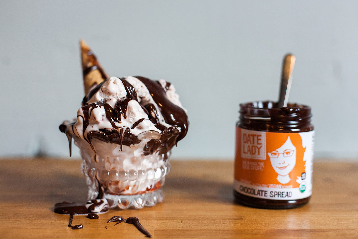 Organic Chocolate Date Spread | Vegan, Paleo, Gluten Free & Kosher, No Added Sugar, No Preservatives (1 Jar) Cocoa Spread Perfec