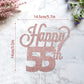 Lingteer Happy 55Th Birthday Cake Topper - Cheers To 55Th Birthday 55 Years Old Birthday Party Cake Decorations Sign.