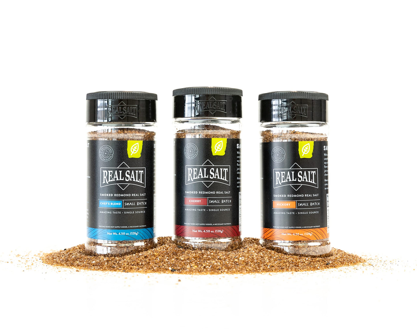 REDMOND Smoked Real Salt Gift Set – Natural Unrefined, Gluten Free, 4.5 Ounce (Pack of 3)