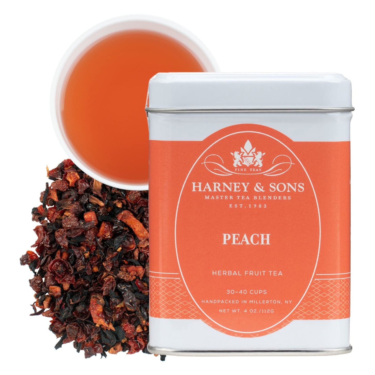 Harney & Sons Peach Fruit Tea | 4 oz Loose Leaf Tea | Model 38-1461