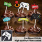 Wernnsai Watercolor Video Game Party Cupcake Toppers - 35 Pieces Game Theme Party Supplies For Boys Kids Birthday Party Cupcake