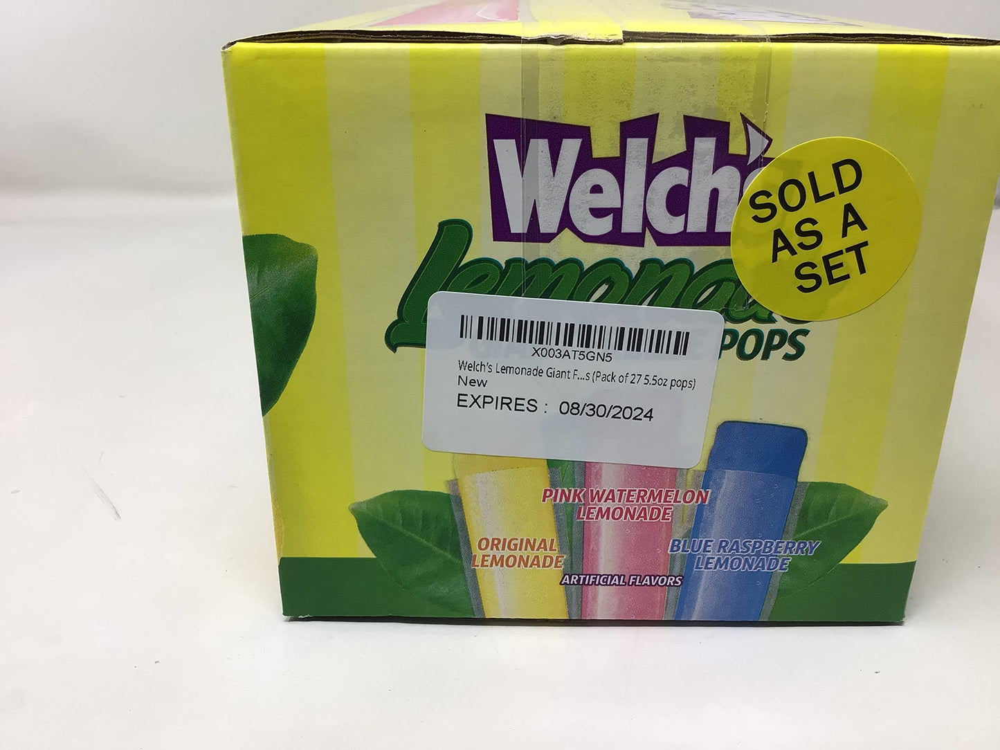 Welch'S Lemonade Giant Freezer Pops (Pack Of 27 5.5Oz Pops)