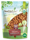 Food to Live Organic California Almonds, 8 Ounces - Non-GMO, Whole, Unsalted, Unroasted, Keto, Vegan Nuts in Bulk. Rich in Vitam