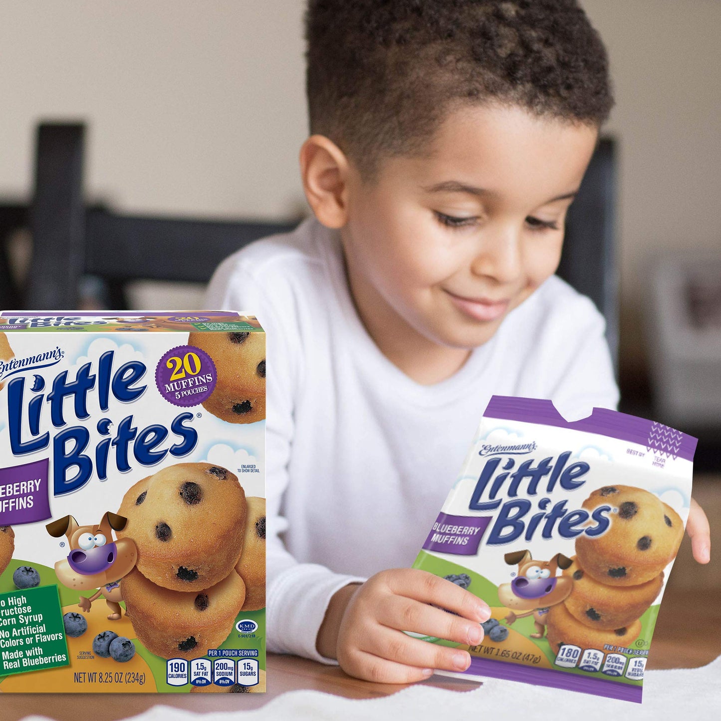 Entenmanns Little Bites Blueberry Mini Muffins 2 pack (40 pouches total)