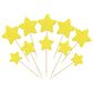 Gyufise 42Pcs Mixed Size Little Star Cupcake Toppers Gold Laser Twinkle Star Cupcake Picks Wedding Engagement Bridal Shower Baby