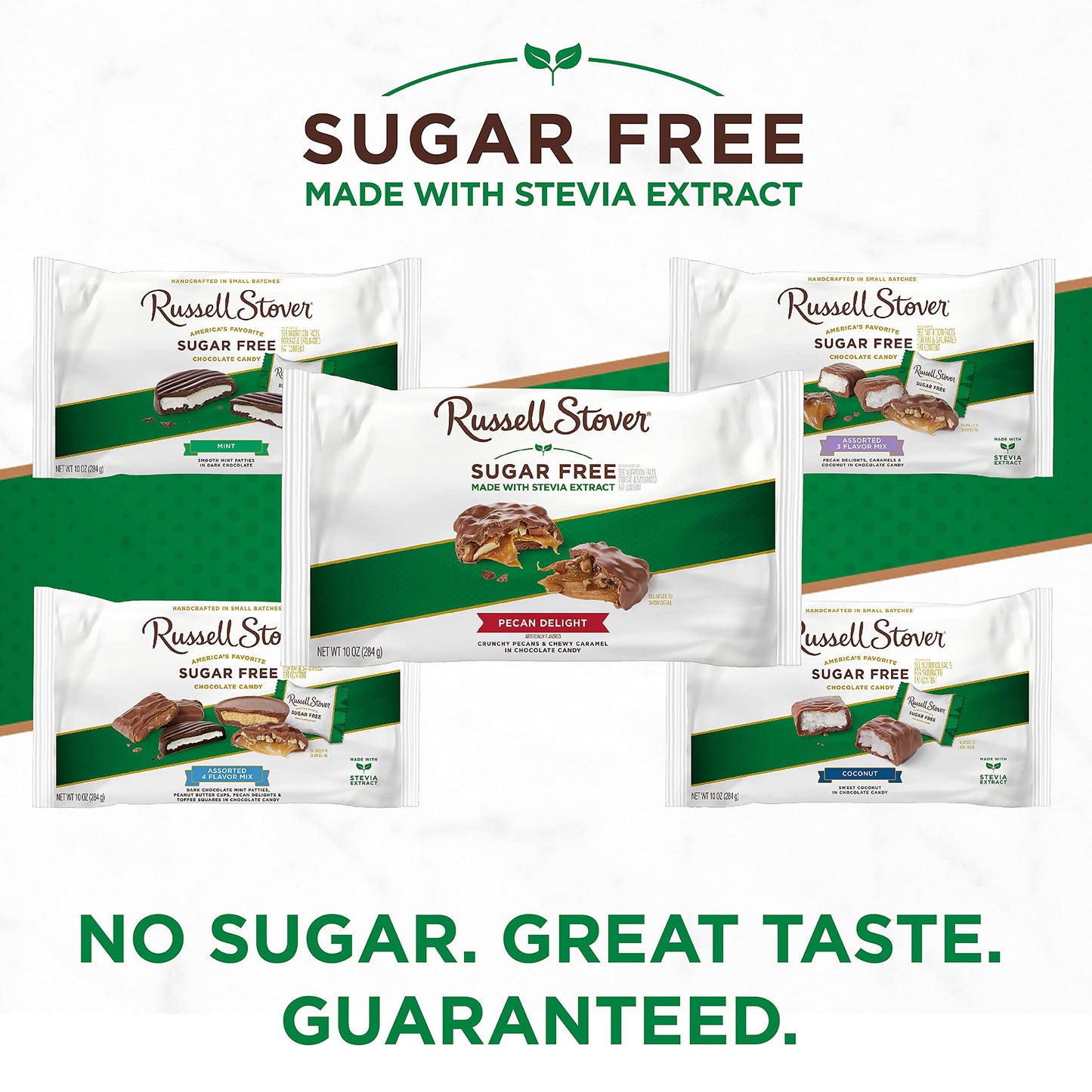 Russell Stover Sugar Free Pecan Delights With Stevia, 10 Oz. Bag