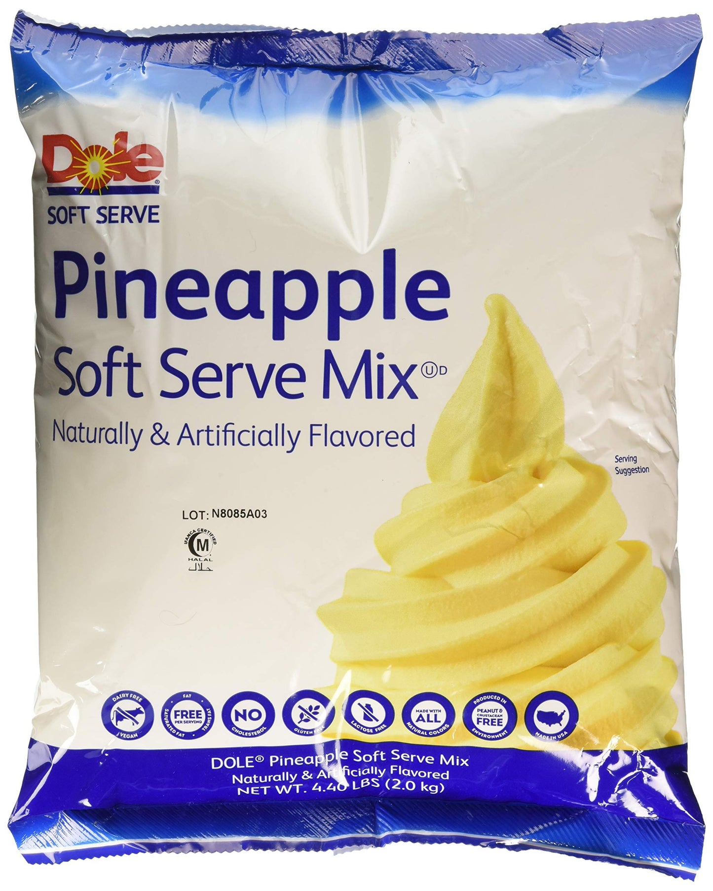 Dole Soft Serve Mix, Pineapple, 19 Pound