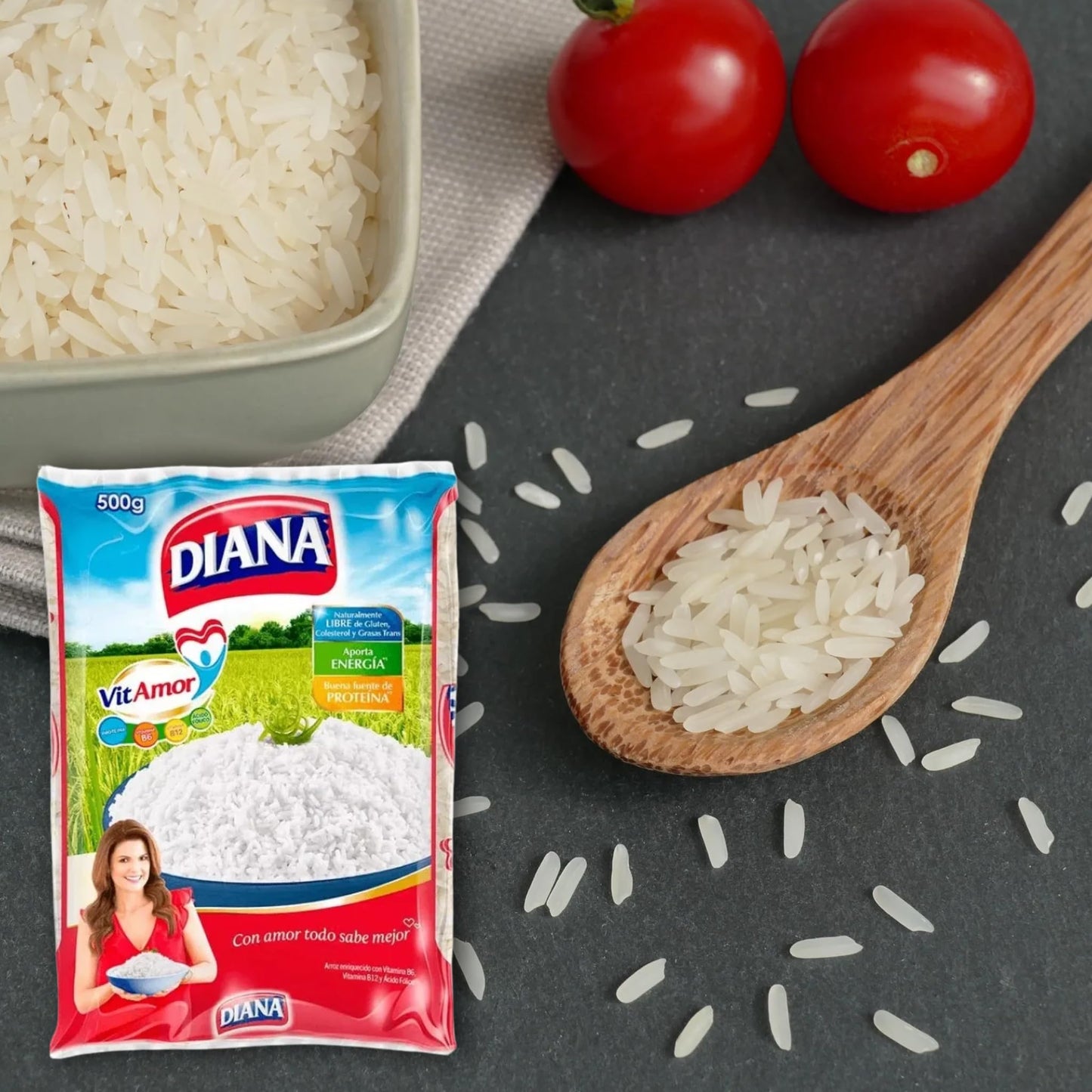 Rice - Arroz Blanco 2 Pack - White Rice Of 35 Oz / 1.1Lb Each - Arroz Diana Vitamor Blanco - Naturalmente Libre De Glutem - Impo