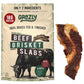Grazly Beef Brisket Slab - Grass-Fed & Finished | Only Meat & Salt  Soft & Buttery Texture | High-Protein Carnivore Snack | Made from 1lb Raw Brisket | 5oz On-the-Go Snack Pack