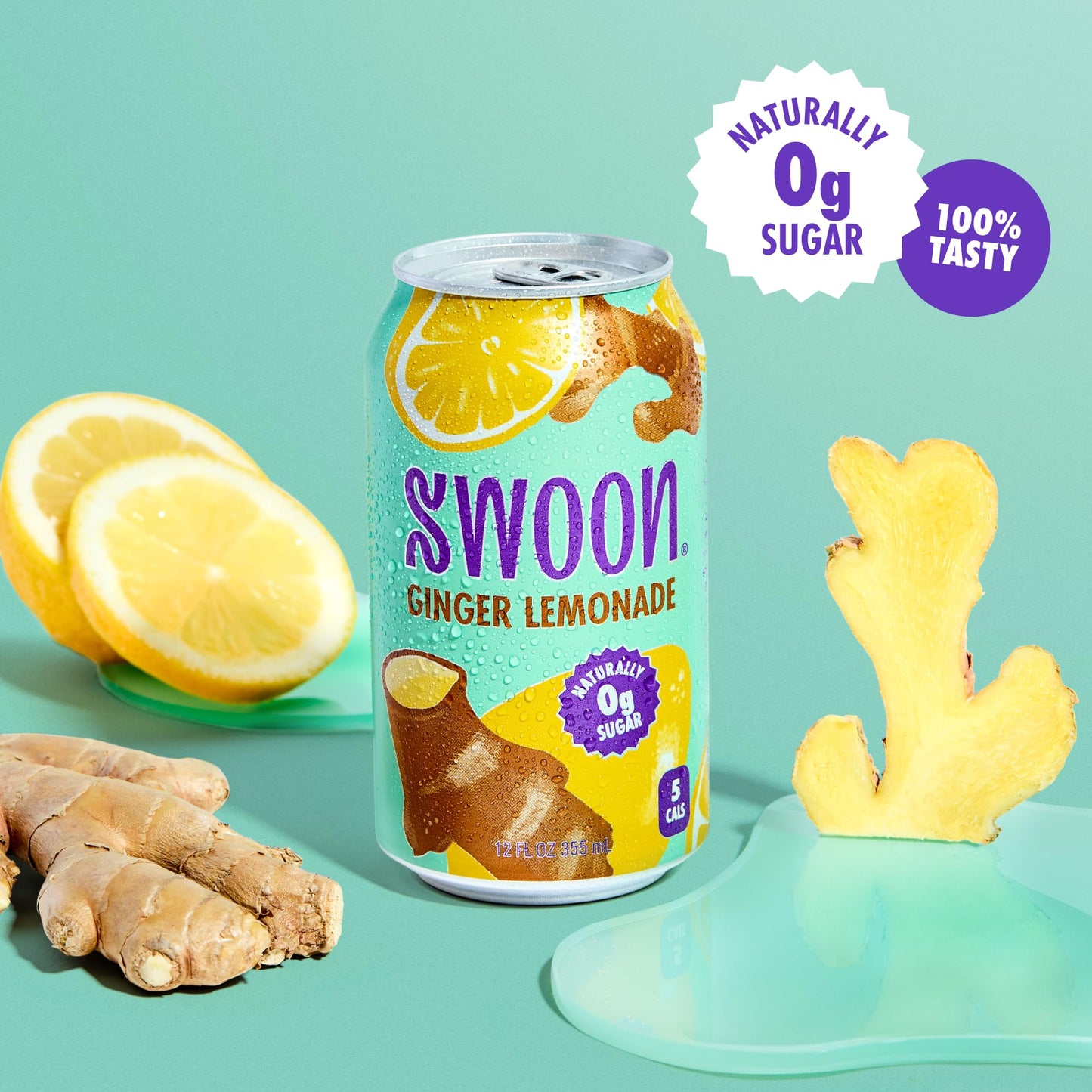 Swoon Sugar Free Lemonade - Low Carb, Keto & Paleo-Friendly, 12 Fl Oz (Pack of 12)