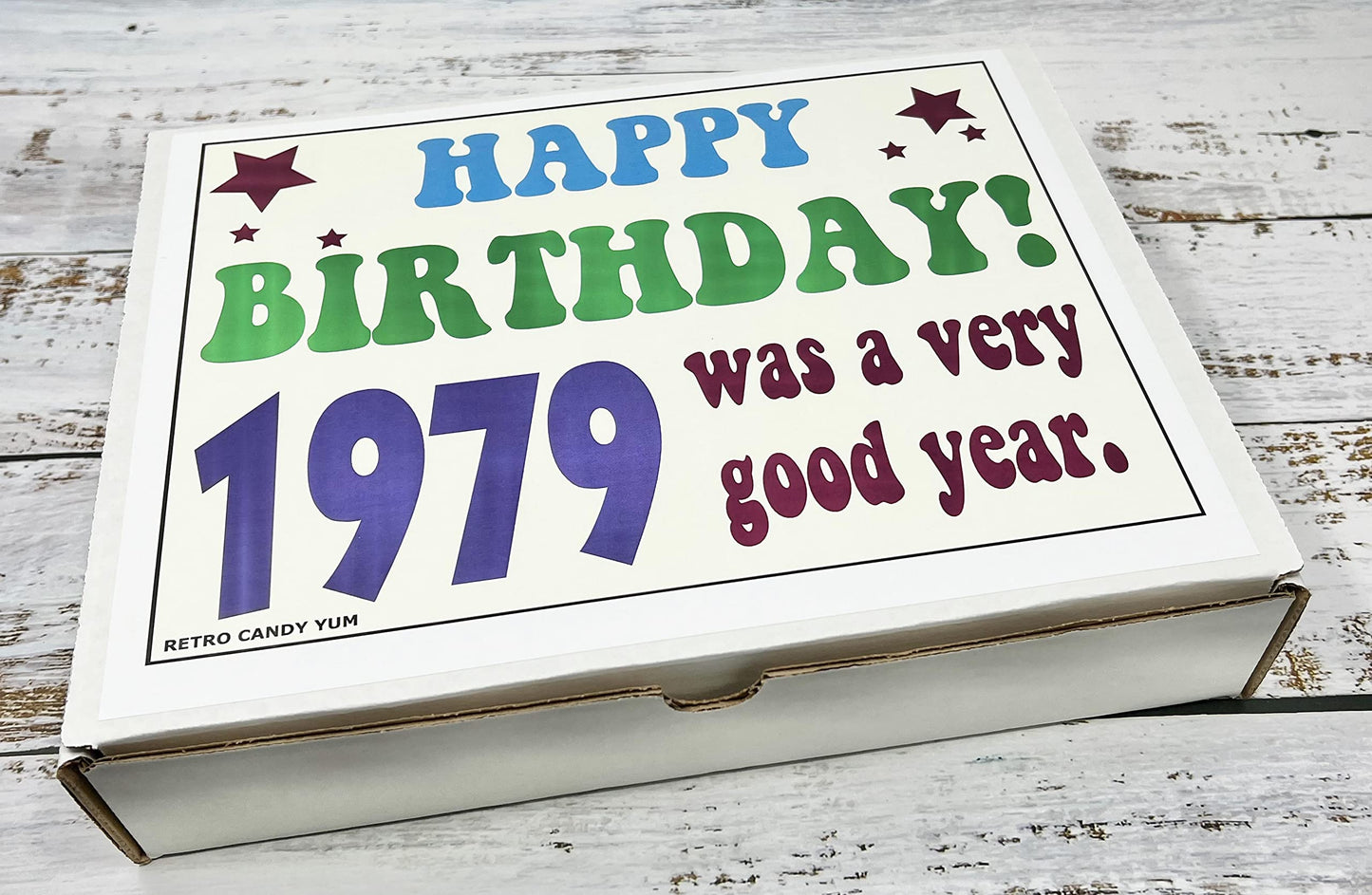 Retro Candy Yum ~ 1979 46Th Birthday Gift Assortment From Childhood For 46 Year Old Man Or Woman Born 1979
