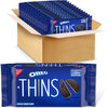 Oreo Thins Chocolate Sandwich Cookies, 12 Packs, 9.21 oz Each, Brown, Perfect for Snacking