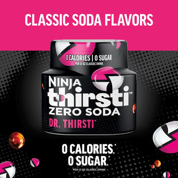 Ninja Thirsti Flavored Water Drops, Zero Soda Dr. Thirsti, Classic Soda Flavors, Sparkling Or Still, Zero Calories, Zero Sugar,