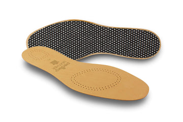 Pedag Leather Insole With Sweat Wicking Carbon Layer, Handmade In Germany, Fits Pumps And Dress Shoes, Tan, Us M13 / Eu 46