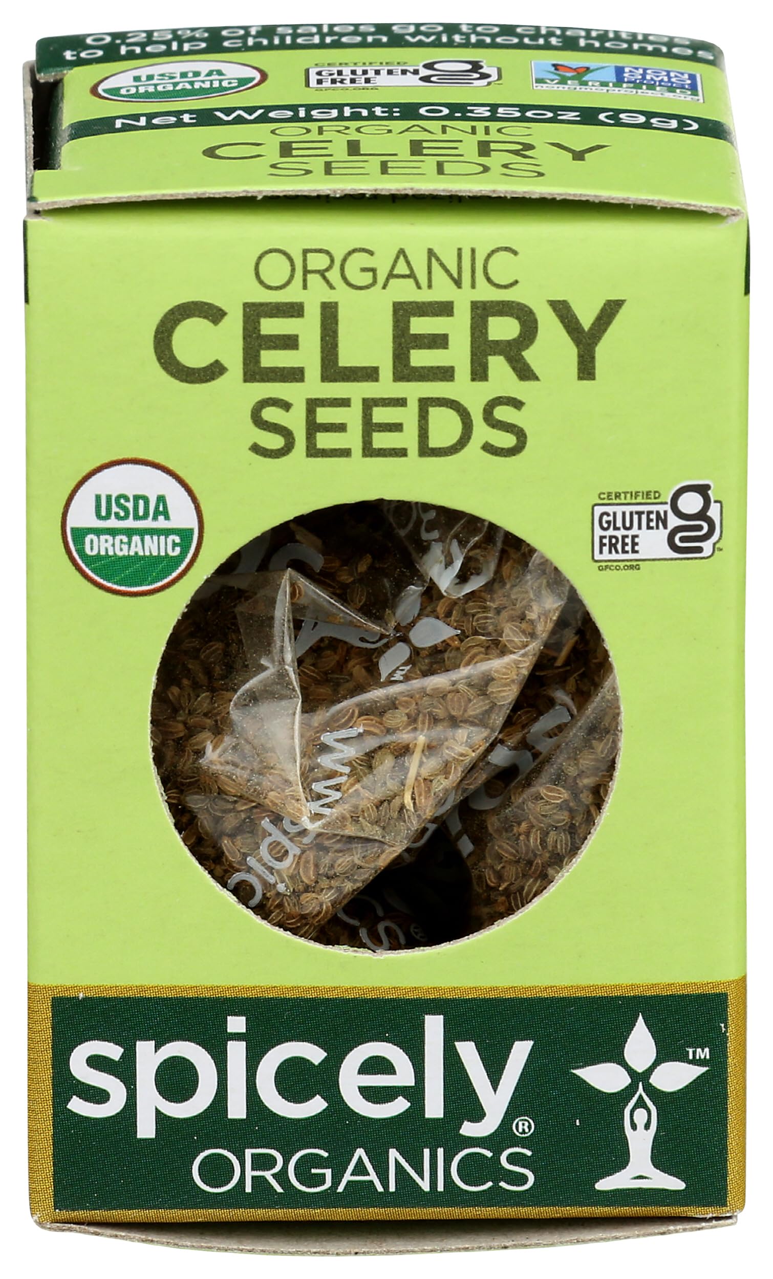Spicely Organic Celery Seeds Whole 0.35 Ounce Ecobox Certified Gluten Free