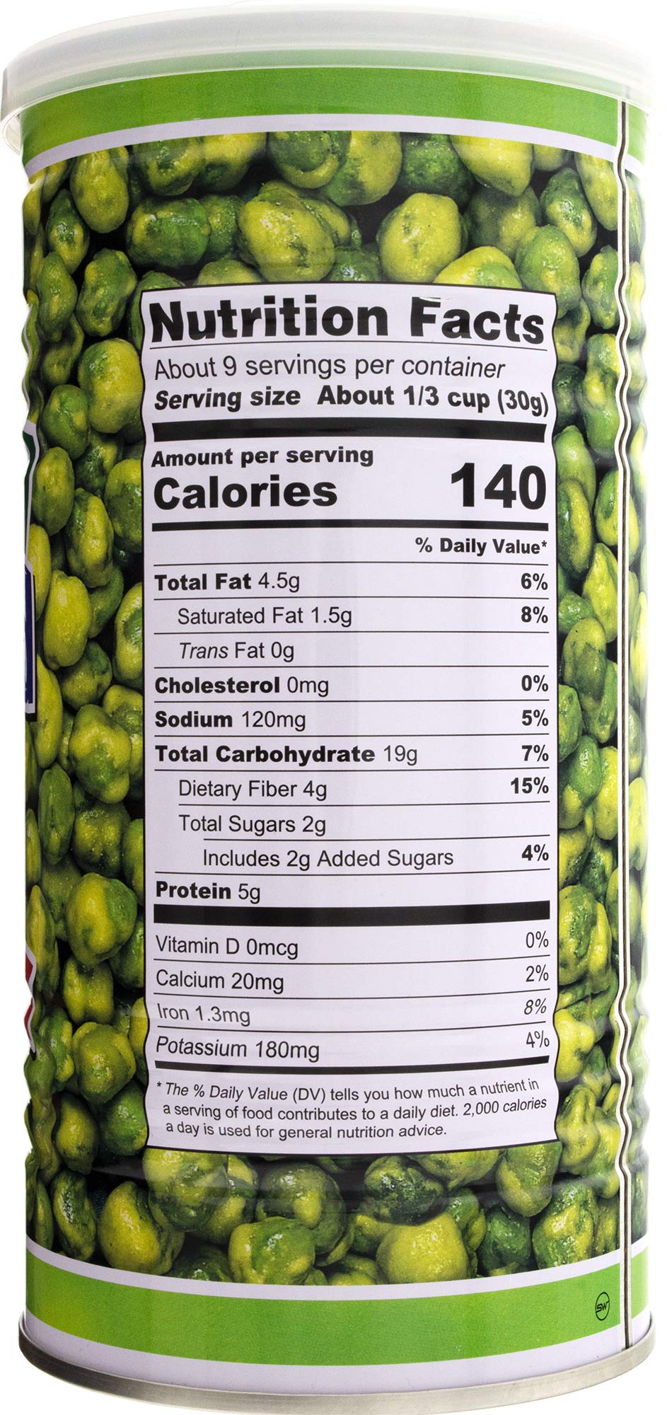 Hapi Hot Wasabi Peas, 9.9 Ounce Tins (Pack of 4)