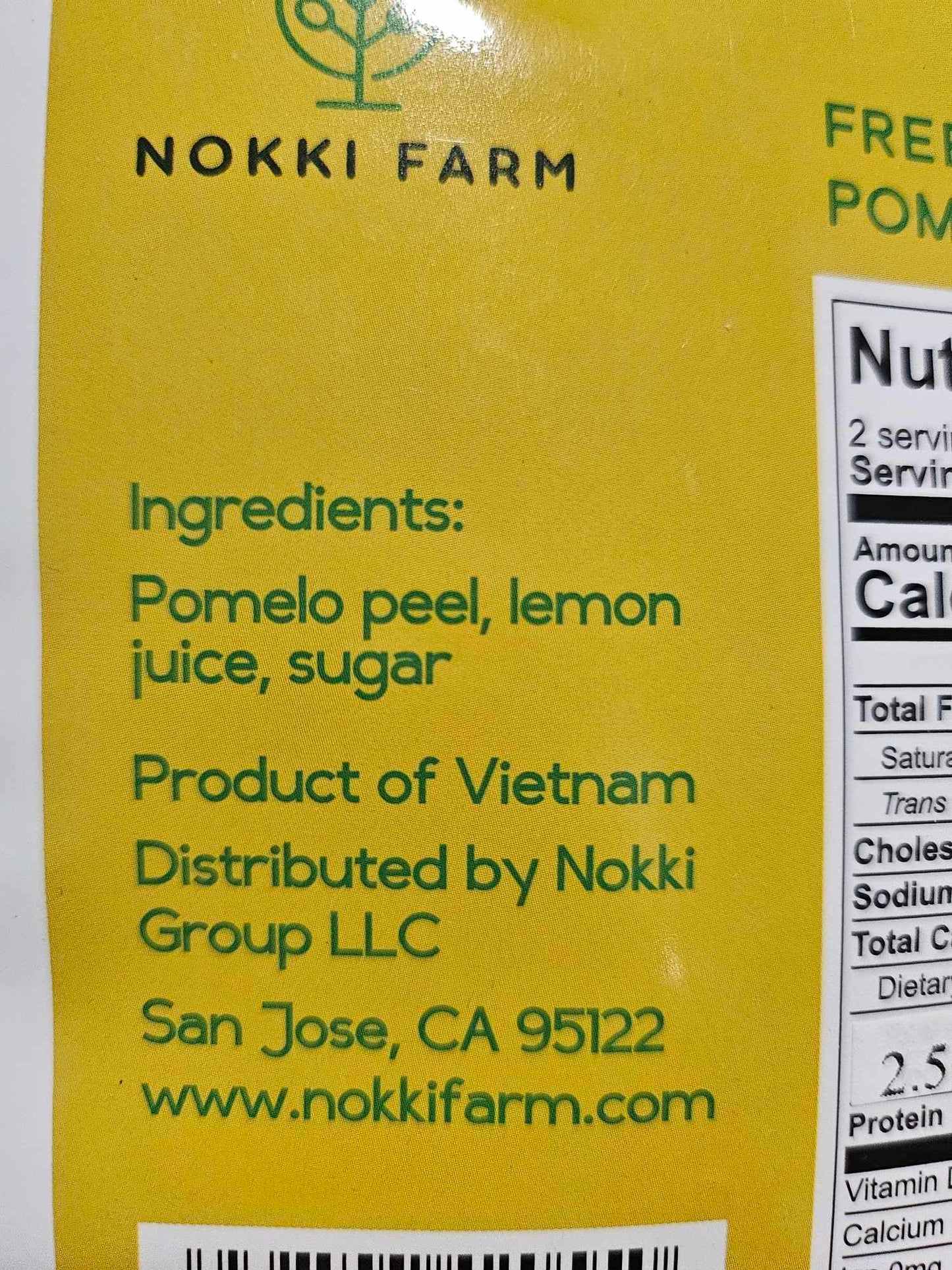 (Pack Of 3) Nokki Farm Premium Dried Pomelo Peel | Crunchy | Slightly Sweet And Tangy | 50G