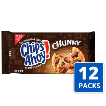 Chips Ahoy! Chunky Chocolate Chip Cookies, 12 - 11.75 Oz Packs