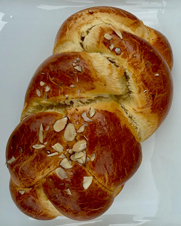 Tsoureki Traditional Greek Loaf Bread with Mahlepi, about 1.5 lb