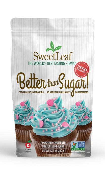 SweetLeaf Better Than Sugar Sweetener - Sugar Substitute with Stevia & Erythritol, Use for Frosting, Baking, or Coffee, Natural 