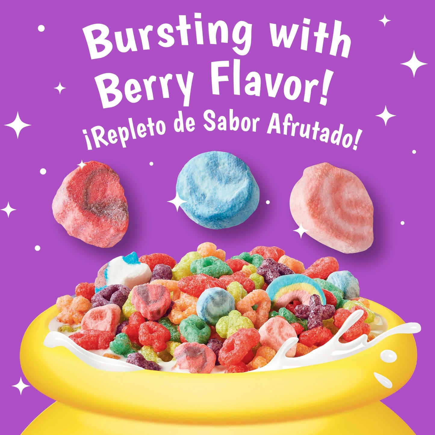 Lucky Charms Berry Swirl Breakfast Cereal With Marshmallows, Kids Breakfast Cereal, Made With Whole Grain, 10.9 Oz