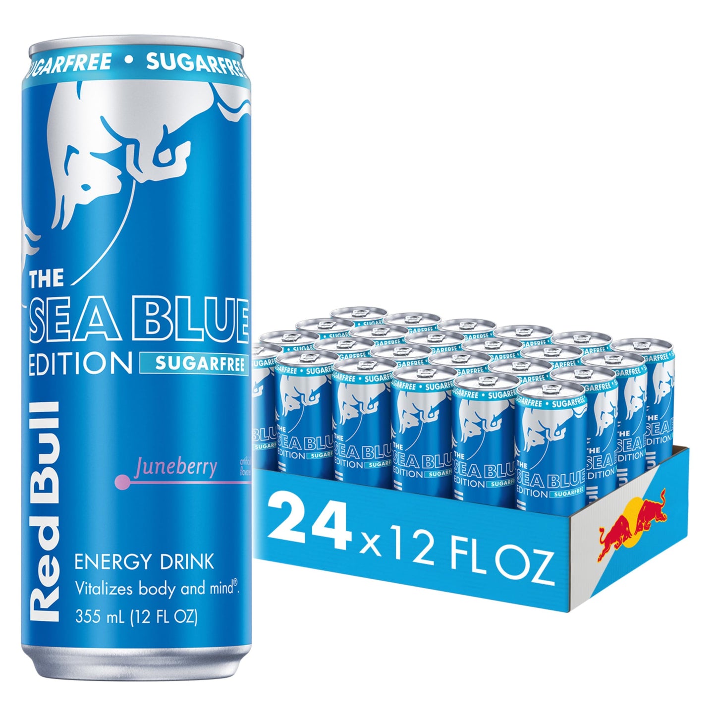 Red Bull Sugar-Free Energy Drink, Juneberry Flavor, 12 Fl Oz Cans, Pack of 24