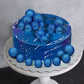 Tondiamo Foam Balloons Cake Topper Set, 108 Pcs for Weddings & Birthdays, Bright Blue & Gold, Multi Sizes, Model SD-Tondiamo-75220
