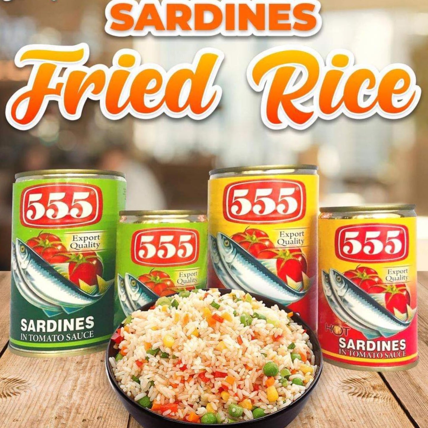 555 Sardines in Tomato Sauce 5.5oz (155g), 6 Pack