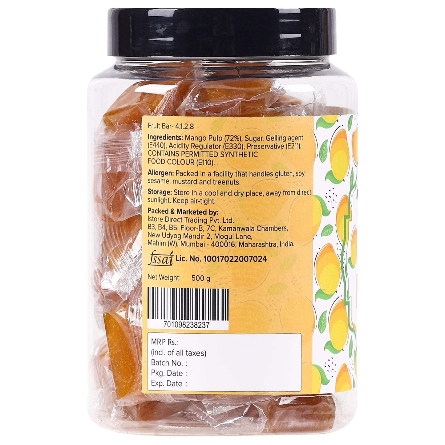Urban Platter Aam Papad | 17.64 Oz (500G) | Indian Mango Fruit Leather | Sweet & Tangy Snack | Made From Real Mango Pulp | Soft, Chewy & Delicious Candy | Vegan & Preservative-Free