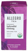 Allegro Tea Organic Oolong Tea Bags, 20 Count, Pack of 1