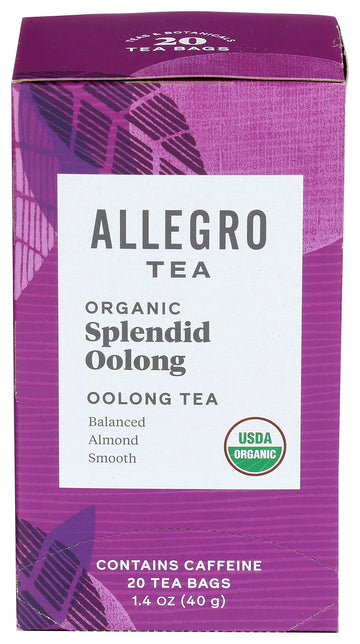 Allegro Tea Organic Oolong Tea Bags, 20 Count, Pack of 1