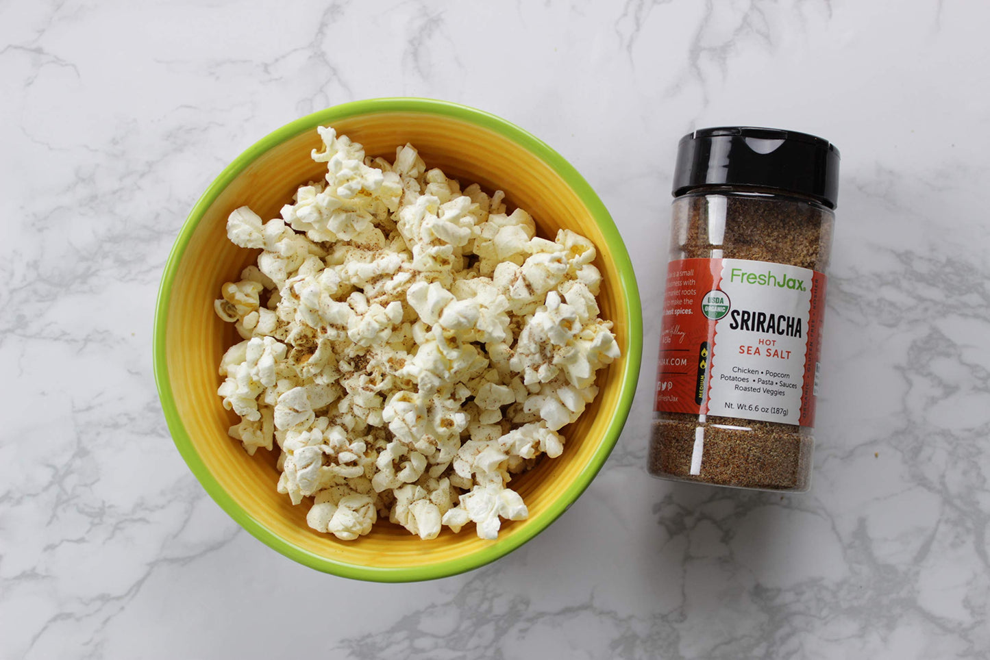 FreshJax Premium Gourmet Spices - Organic Sriracha Hot Sea Salt, 6.6 oz