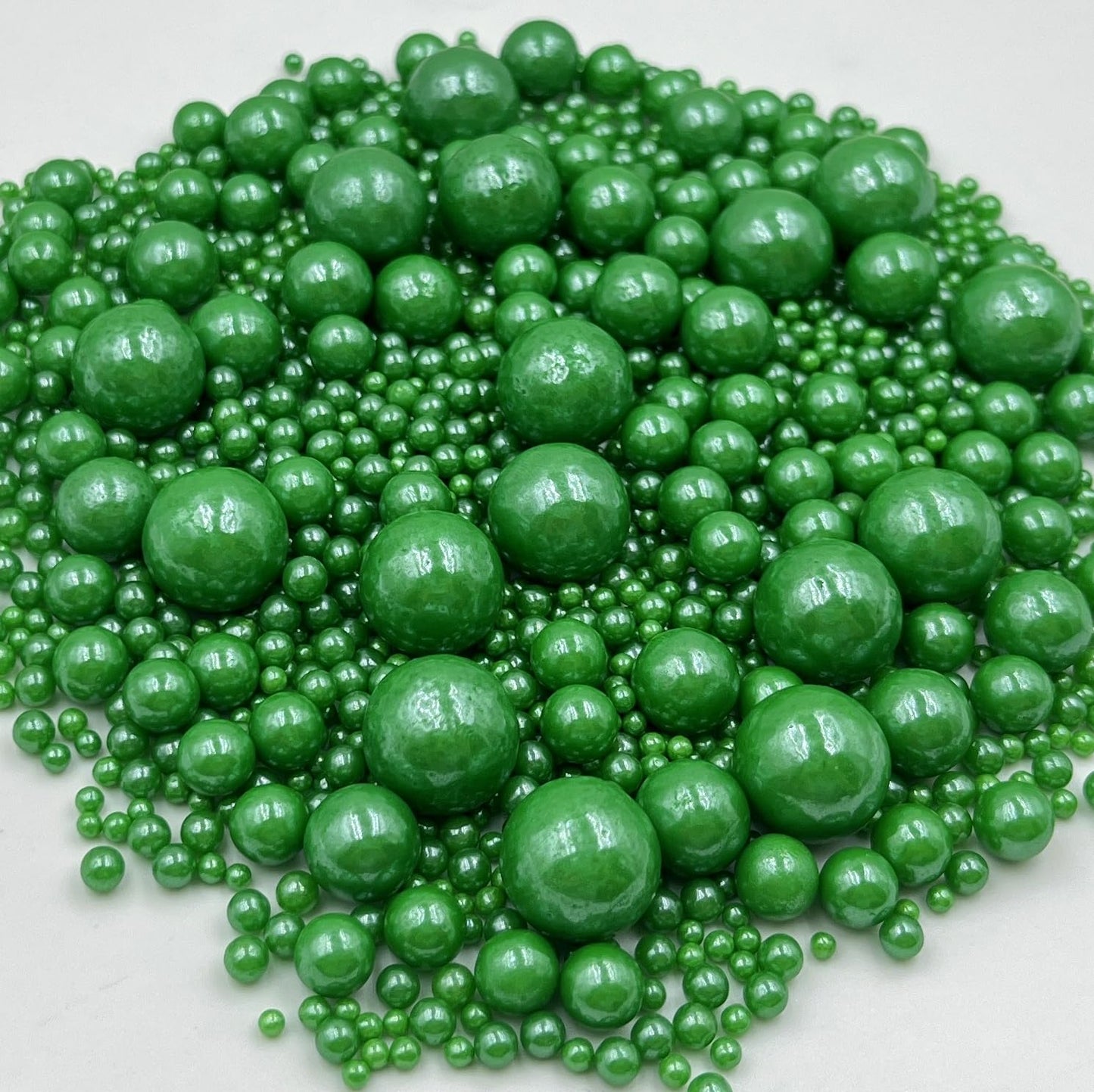 Sentovac Green Pearls Sprinkles Mix | Edible Cake Cupcake Sprinkles 1 Bottle 4.23Oz/ 120G | For Wedding Party Baking Cupcake Cookie Ice Cream Decoration Supplies