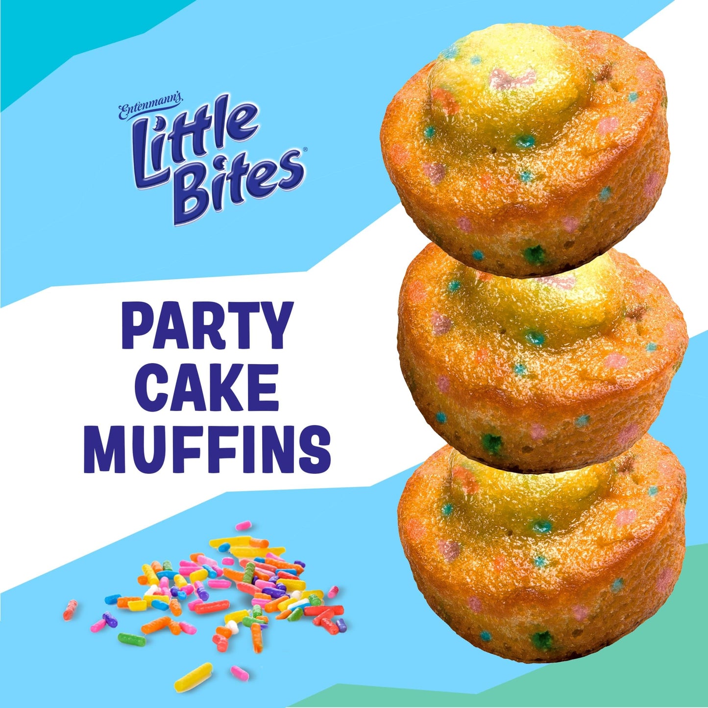 Entenmanns Little Bites Party Cake Muffins, Pouches of Mini Muffins, 8.25 Oz, 5 Count