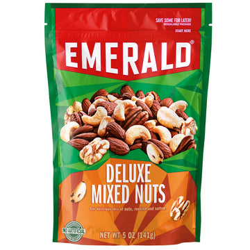 Emerald Deluxe Mixed Nuts, 5 Ounce Resealable Bag- 6 per case.