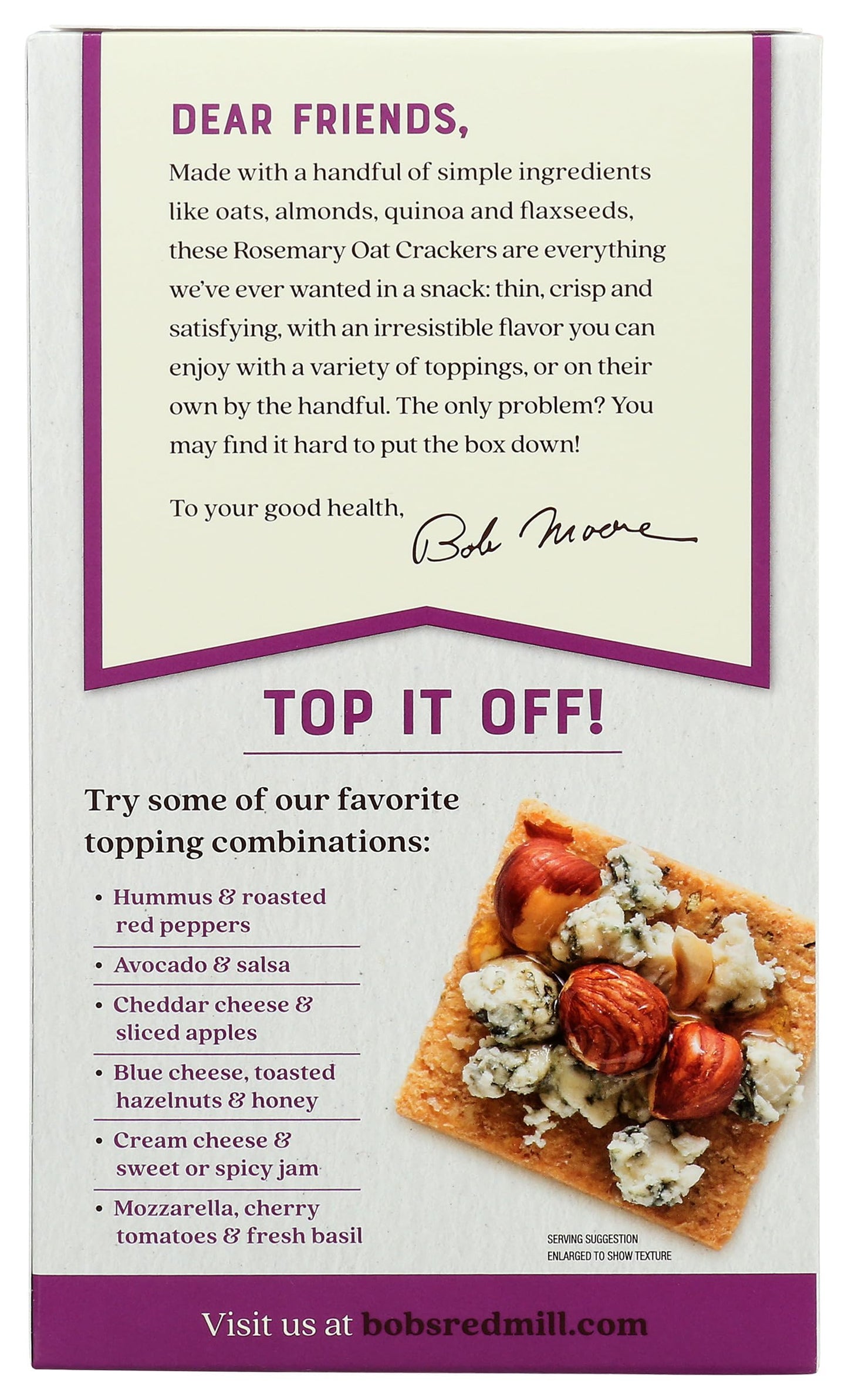 Bobs Red Mill Rosemary Thin & Crisp Oat Crackers, 4.25 Oz