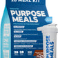 Purpose Meals Meal Replacement Shake, Grass Fed Whey Protein, Creatine, Electrolytes, 37.52 oz, Pack of 2, Salted Chocolate