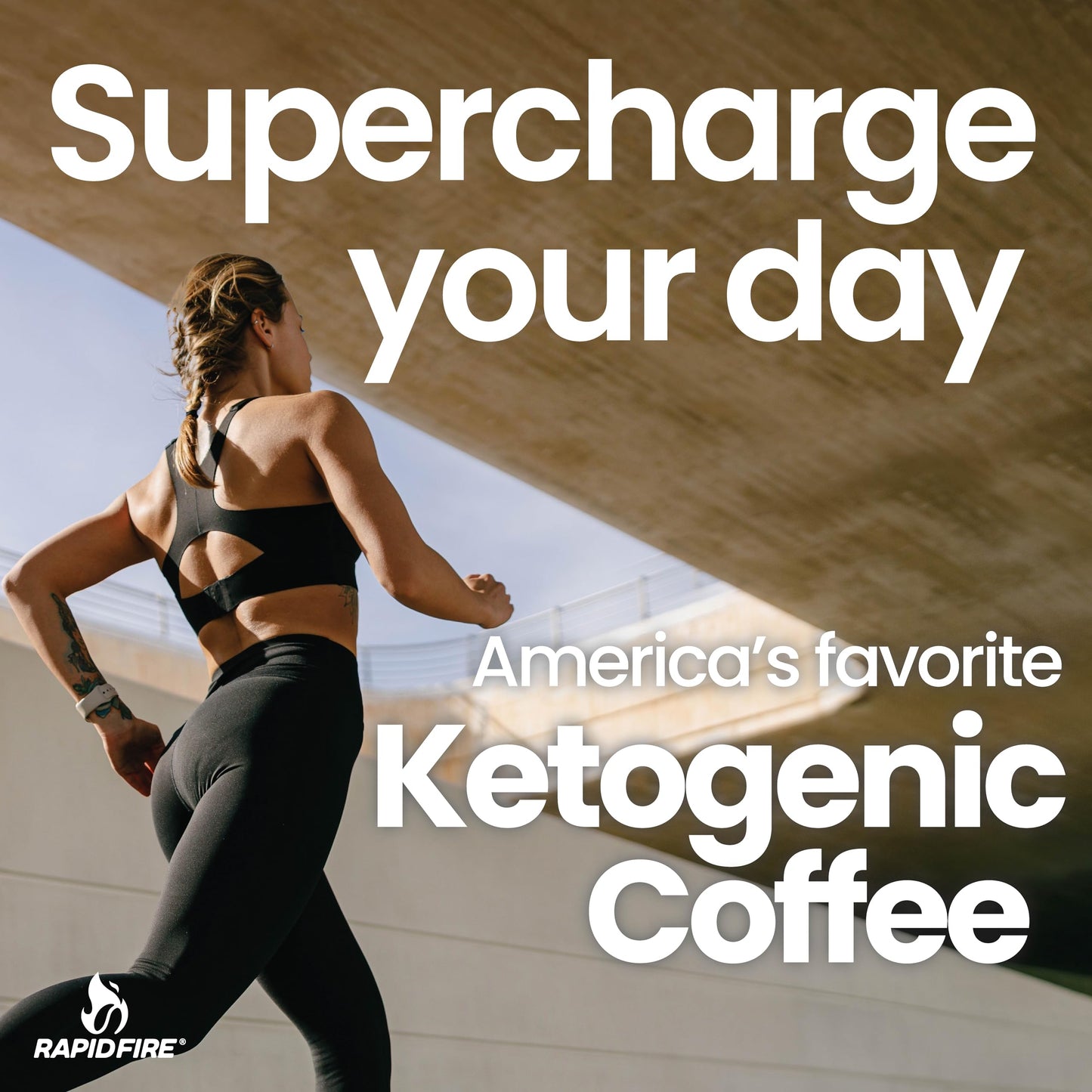 Rapid Fire Instant Keto Coffee Mix, Hazelnut Flavor, 7.93 Ounce, 15 Servings, Fair Trade, Grass Fed Butter, MCTs, Brown