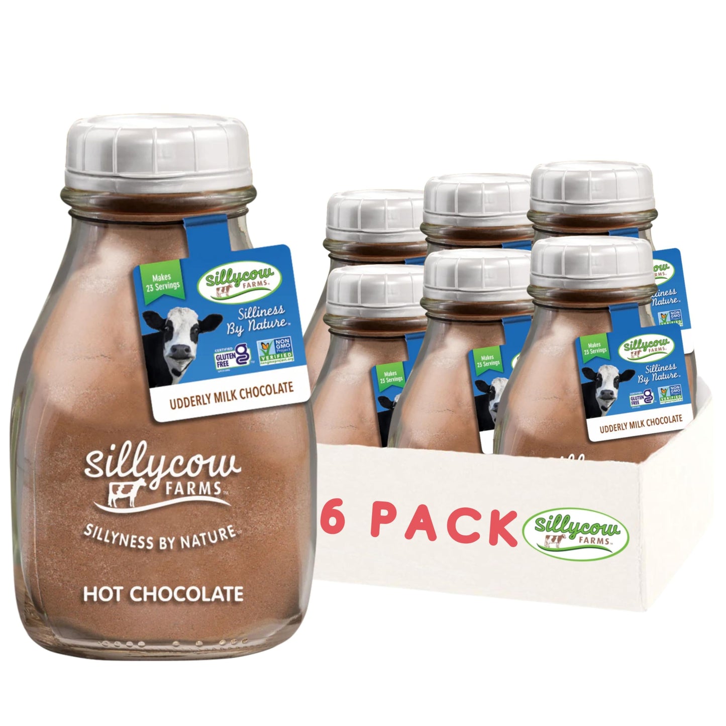Sillycow Farms Hot Chocolate Mix Udderly Milk | Rich Hot Cocoa Delight | Gluten-Free, Non-GMO, Dairy-Free | Pure Cocoa and Vanil