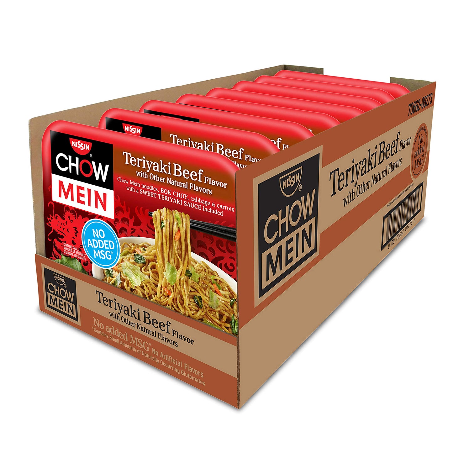 Nissin Chow Mein Noodles, Teriyaki Beef, 4 Ounce (Pack Of 8)