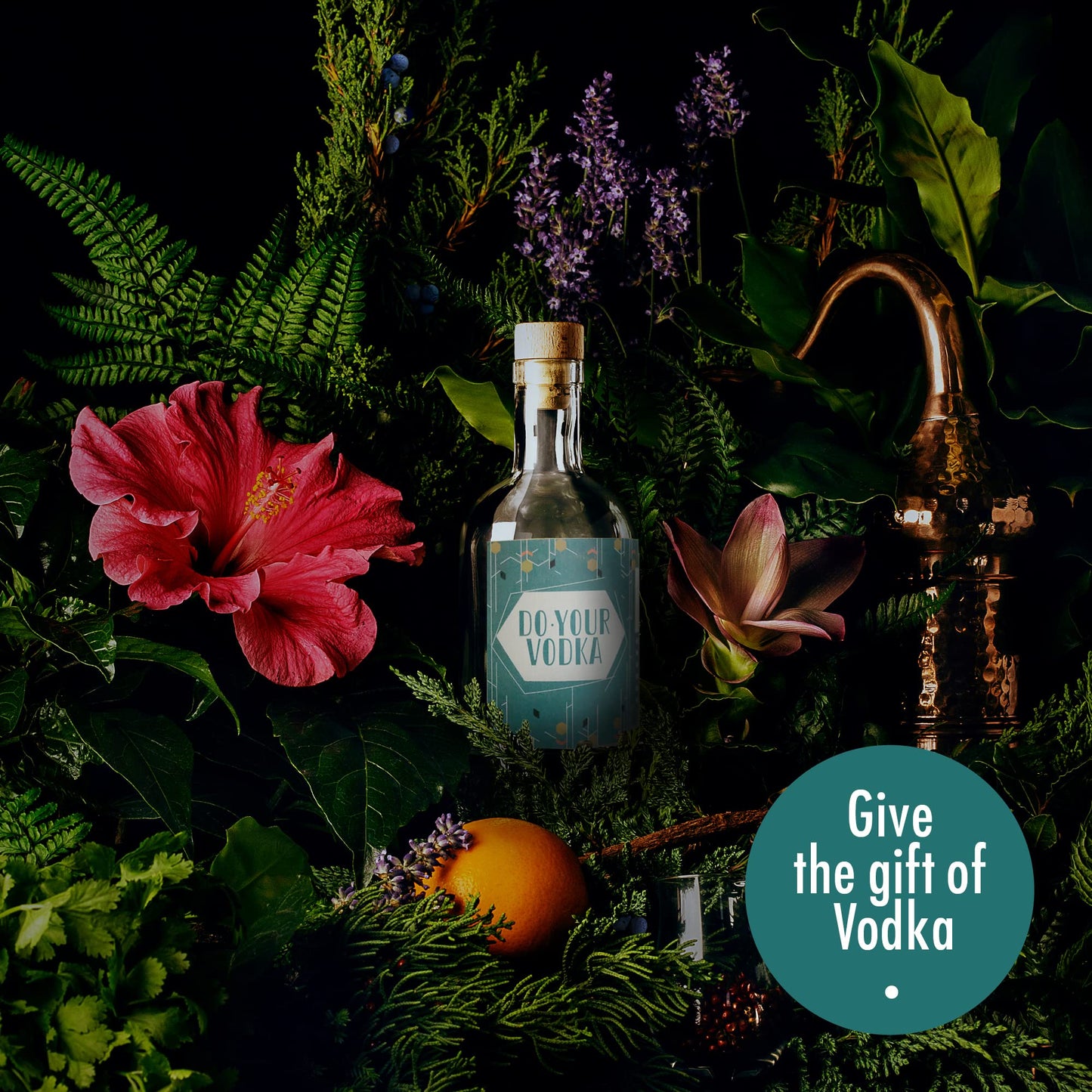 DO YOUR GIN DIY Infusion & Cocktail Kit | 12 Botanicals, 2 Glass Bottles, Recipe Guide | Silver, Single Size