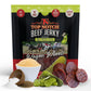 Top Notch Wagon Wheels Jerky - High Protein Snacks for Kids and Adults Made From Locally Raised Beef - Flavorful Rounds of Premi