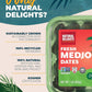 Natural Delights Organic Medjool Dates Whole - USDA Certified Organic Fruit  Good Source of Fiber & Potassium  Naturally Sweet  Snack for On-the-Go  Large & Plump Dates - 12 oz Tub (Pack of 2)